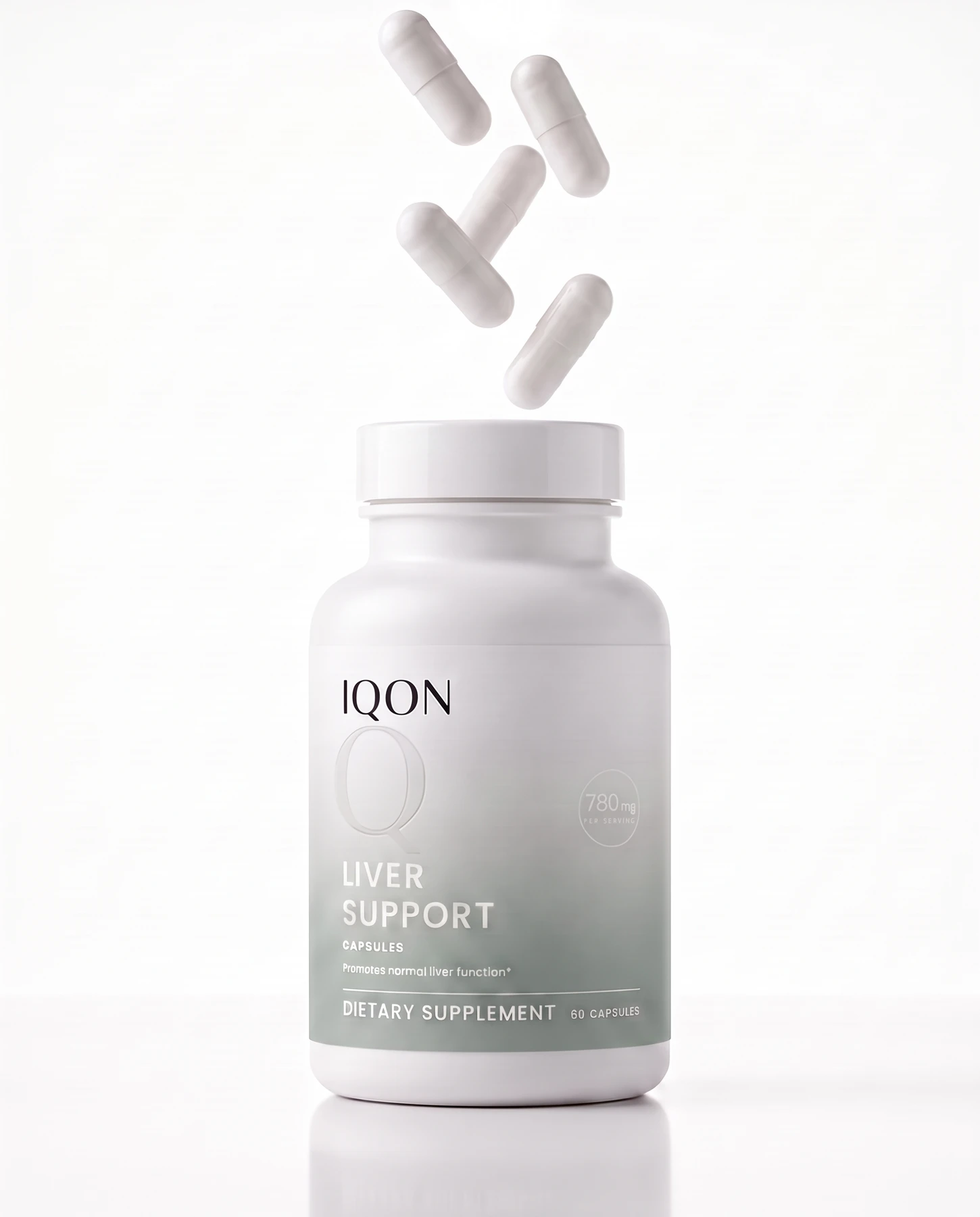 IQON Liver Support bottle and capsules